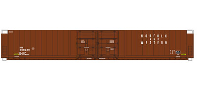 N Scale - Norfolk Western 4 Door Auto Parts Spaced Name Decals