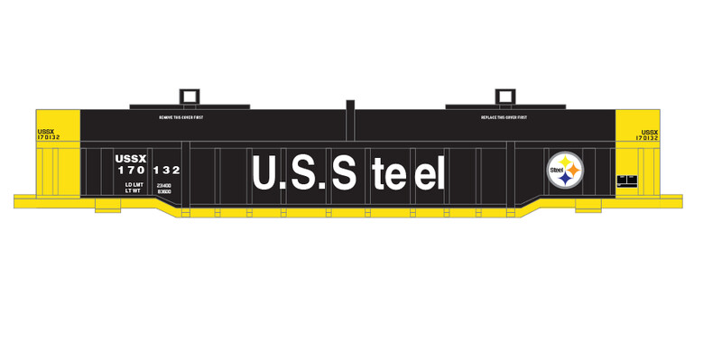 US Steel Evans Gondola Steel Logo Decals