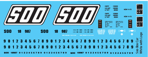 Soo Box Car Logo Scheme Decal set