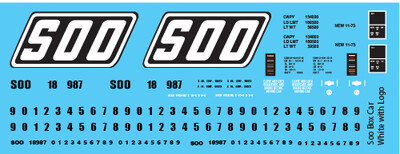 N Scale - Soo Box Car Logo Scheme Decal set