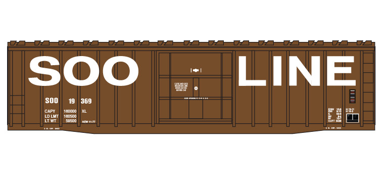 Soo Box Car Brown White Letters