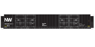 Norfolk Western 8 Door Auto Parts Black Scheme Decals