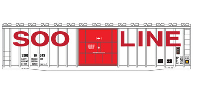 N Scale - Soo Box Car White Red Letters Decals