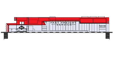 N Scale - Reading Northern SD50-2 White Logo Decal Set