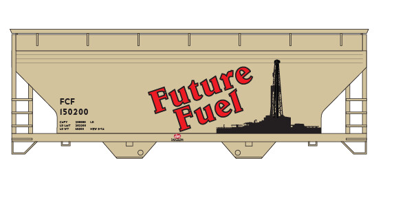 Frills Corners &amp; Fryburg Railroad Covered Hopper 2 Bay ACF - Future Fuel