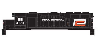 Penn Central Locomotive White Orange Logo
