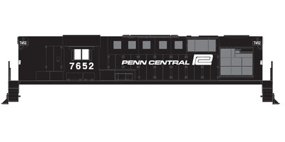 Penn Central Locomotive Medium White Logo