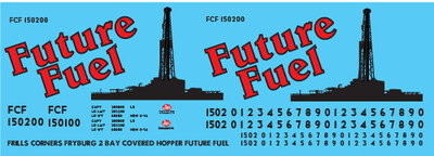 Frills Corners &amp; Fryburg Railroad Covered Hopper 2 Bay ACF - Future Fuel