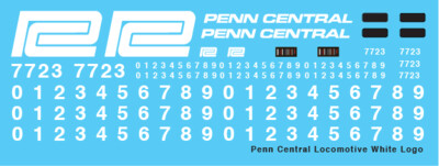 Penn Central Locomotive White Logo