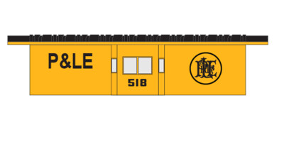 N Scale - Pittsburgh Lake Erie Yellow Caboose Decals