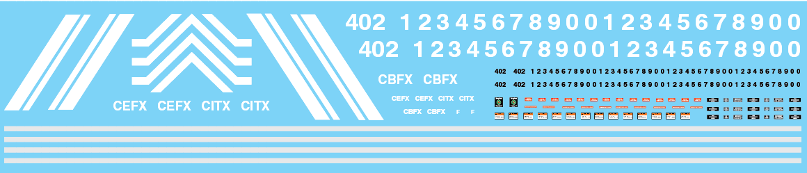 N Scale - CIT Group GP38s CITX CEFX CBFX Decals