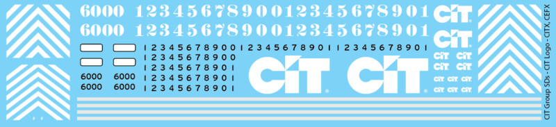 HO Scale - CIT Group SDs CIT Logo Decals