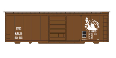 HO Scale - Central New Jersey Box Car 40ft Large White Logo Decal