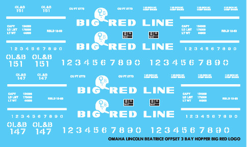 Omaha Lincoln Beatrice Open Offset Hopper Big Red Line