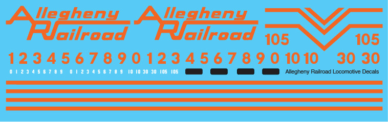 Allegheny Railroad Locomotive Decal