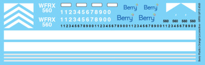 N Scale - Berry Plastics Orange GP15 Locomotive Decal