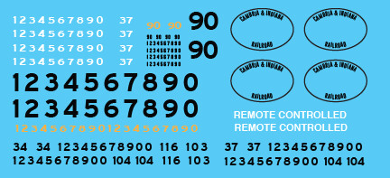 Cambria &amp; Indiana Locomotive Decal Set