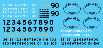 Conemaugh &amp; Black Lick Locomotive Decal Set