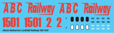ABC Railway Switchers (1994+) Decal Set