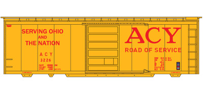 Akron, Canton &amp; Youngstown Box Car Yellow/Red Lettering Scheme