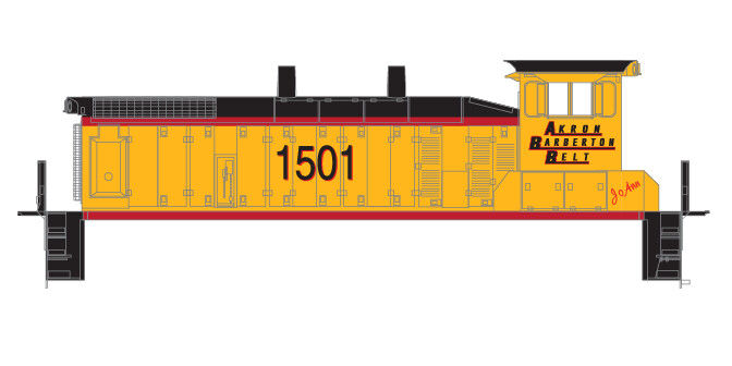 Akron &amp; Barberton Belt SW1500s (1985-1994) Decal Set