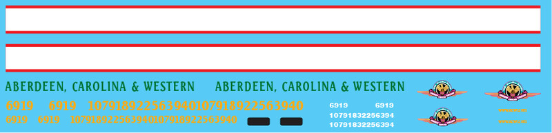 Aberdeen, Carolina &amp; Western SD40-3 Locomotive Decals