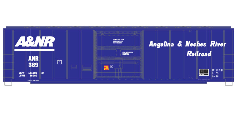 HO Scale - Angelina & Neches River Railroad (A&NR) Box Car