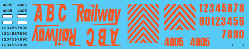 ABC Railway GP40 Locomotive Decals