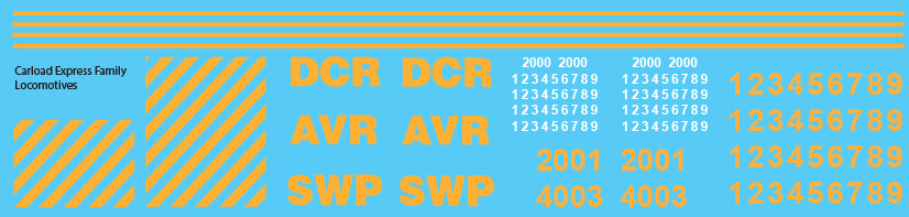 Allegheny Valley, Southwestern Pennsylvania and Delmarva Central Decal Set