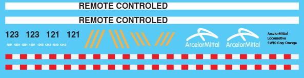 HO Scale - ArcelorMittal SW10s - New Orange and Gray Paint Scheme