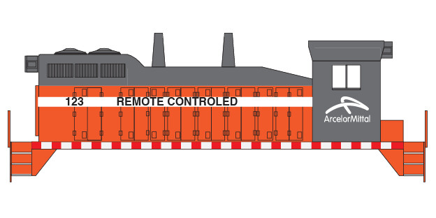 HO Scale - ArcelorMittal SW10s - New Orange and Gray Paint Scheme
