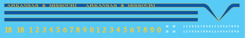 Arkansas &amp; Missouri T6 Locomotive Decals