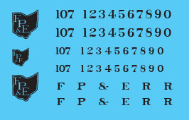 Fairport Painesville &amp; Eastern Railroad Locomotive Decals