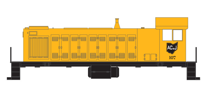 Ashtabula Carson &amp; Jefferson Railroad Alco Decals
