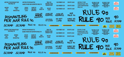 Rule 90 Bad Order Decals