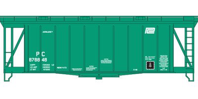 N Scale - Penn Central Covered Hopper Airslide 40ft Small Logo