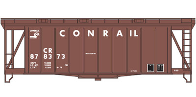 Conrail Covered Hopper Airslide 40ft Large Name Brown/White
