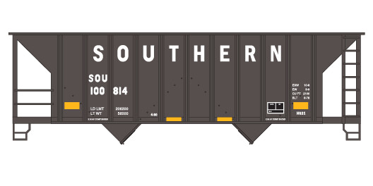 Southern 100T 2 Bay Open Hopper Decals
