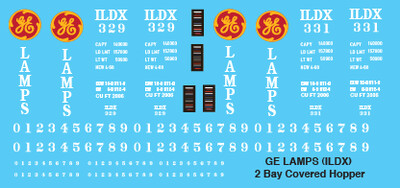GE Lamps Covered Hopper 2 Bay PS2 Decals