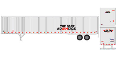 HO Scale - Semi-Trailer Dart Advantage Decals