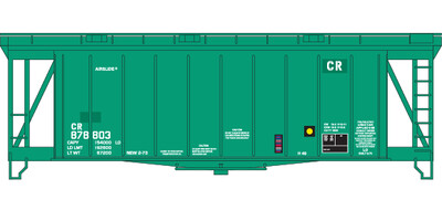 N Scale - Conrail Covered Hopper Airslide 40ft Penn Central Patch out