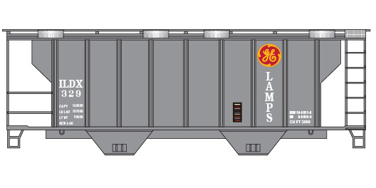 GE Lamps Covered Hopper 2 Bay PS2 Decals