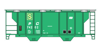 N Scale - Penn Central 2 Bay PS2 Covered Hopper Decals (PC)