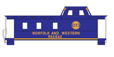 Norfolk Western C-18 Caboose Yellow Logo Decals
