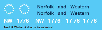 Norfolk Western C-18 Bicentennial Caboose Decals