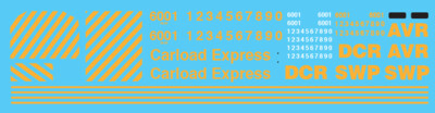 HO Scale - Carload Express SD60M Locomotive Decals