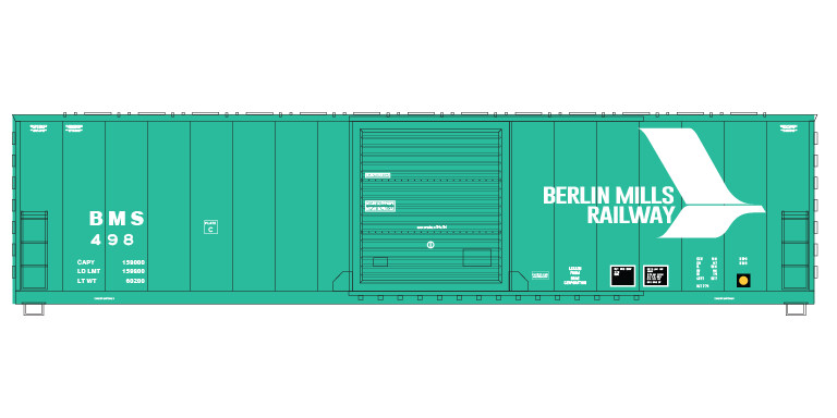 Berlin Mills Railway 50' Boxcar Decals (BMS)