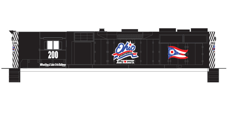 Wheeling &amp; Lake Erie (WE) GP35 Ohio Bicentennial #200