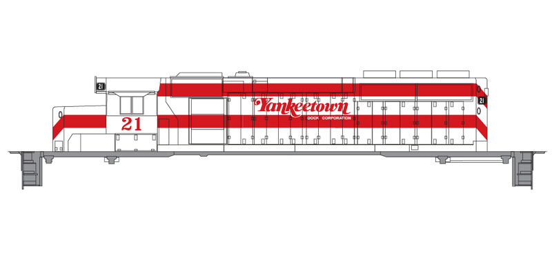 Yankeetown Dock Corp Locomotive Decals (YDC)