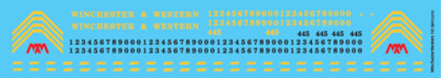 N Scale - Winchester Western 1st Generation Diesels Decal Set